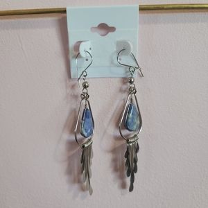 Blue/purple stone earrings